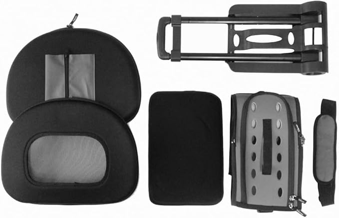 Pet Life ® 'Final Destination' Military-Grade Hardshell and Light 2-in-1 Wheeled or Carrying Travel Airline Cat and Dog Carrier Crate or Portable Pet Kennel