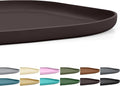 Small Silicone Pet Food Mat with Raised Edge for Food and Water Bowl, Square Dog Feeding Mats, Cat Food Trays for Floor Waterproof, Rubber Tray for Dogs and Cats, 12 x 12 x 0.7 Dark Brown