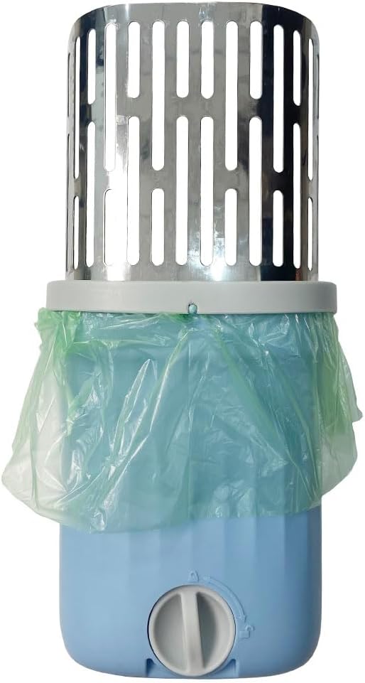 Cat Litter Scoop, Large Capacity Mess-Free Cat Litter Scooper with 10 Rolls/300 Count Refill Bags, Spill-Proof Kitty Box Sifter, Bin Doubles as Scoop Holder