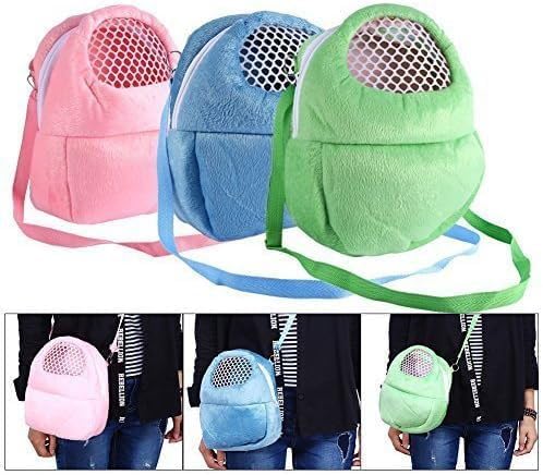 Pet Carrier Backpack for Small Animals, Travel Handbag for Cat, Puppy, Guinea Pig, Hedgehog, Hamster (Pink, S)