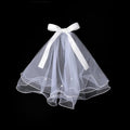 Gigicloud Dog Bride Costume Pet Wedding Veil with Clip Handmade Dog Hair Bow Veil Headwear Accessories Pet Wedding Outfit Dress for Birthday Valentine's Day Party Decoration