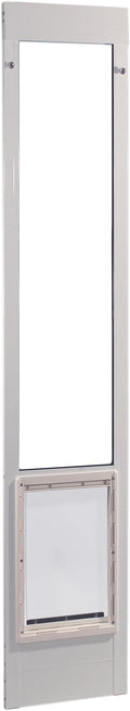 Ideal Pet Products Aluminum Pet Patio Door, Adjustable Height 77-5/8" to 80-3/8", 10-1/2" x 15" Flap Size, White