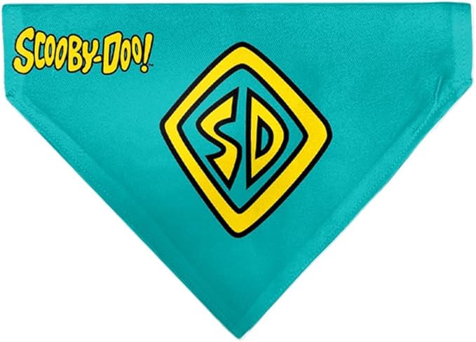 Buckle-Down Pet Bandana, Scooby Doo, Blue/Yellow, One Size, Polyester