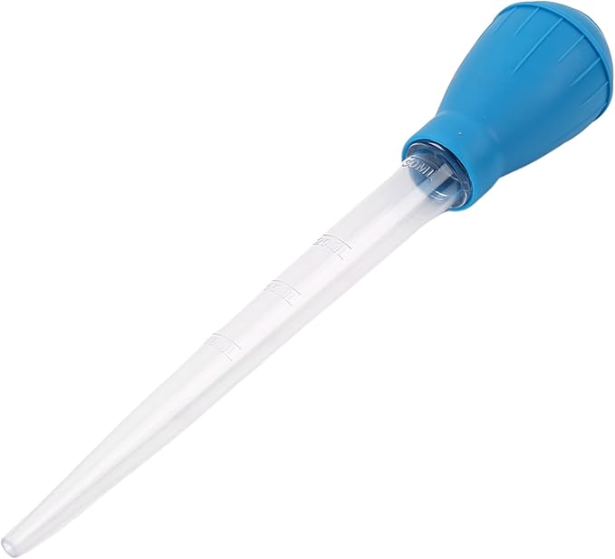 2 Set Manual Fish Tank Cleaning Tools with Extension Pipe and L Shaped Extension Pipe,30ml Aquarium Water Changer,28.9 Inches Siphon Dropper for Fish Bowl Waste Remover,Coral Feeder(Blue)