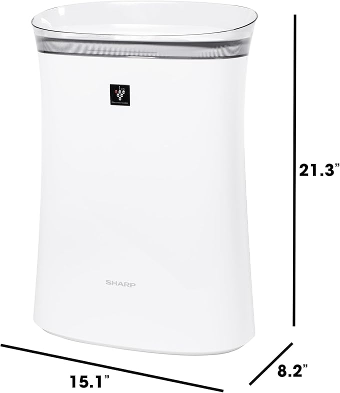 SHARP Air Purifier for Medium Rooms – Covers up to 1,253 sqft in one hour, True HEPA Filter Air Purifier for Pets, Dust, Smoke, Pollen - FPK50UW