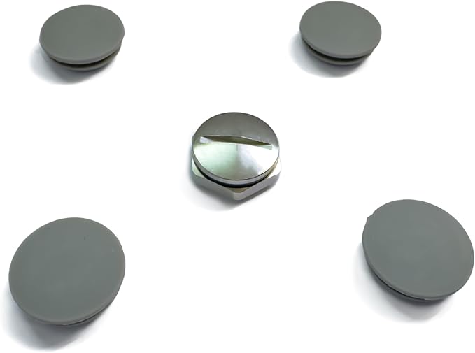 Silicone Plug for PETSOLON Automatic Pet Water Dispenser (Stianless Steel Model), 5 pcs Pack （4pcs Silicone Plug + 1 pcs Metal Plug