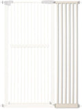 Lumizone Extra Tall Cat Gate Extension Kit 61.02" High Pressure Mounted 12.6" Extra Wide 1.37" Gap No Drilling Tall Pet Gate for Dogs (Cream, 61.02" H x 12.60" W, Extension)