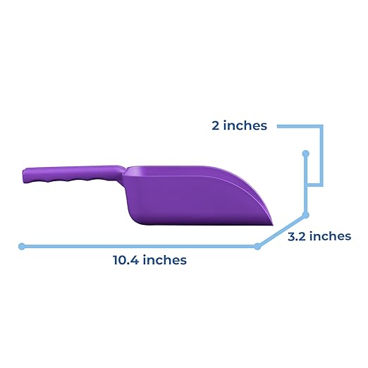 Vikan Remco 63008 Color-Coded Plastic Hand Scoop - BPA-Free Food-Safe Kitchen Utensils, Restaurant and Food Service Supplies, 16 oz, Purple