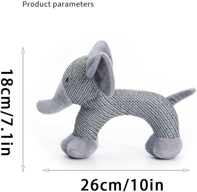 Xcho Linen Safari Companions Squeaky Dog Chew Animals Indestructible Dog Chew Toys Puppy Toys to Keep Them Busy for Small Medium Dogs Uitable for Indoor and Outdoor Throwing Play(Dog)