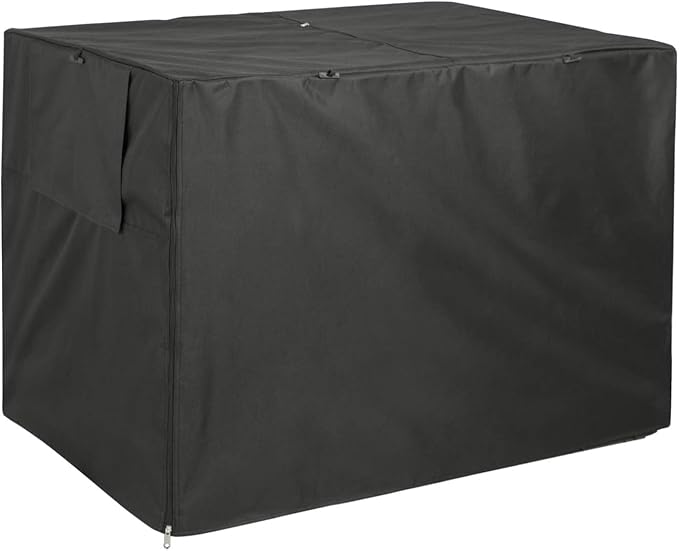 Explore Land Dog Crate Cover Heavy Duty Polyester Pet Kennel Sunshade Universal Fit for 18 inches Wire Cage (Black)