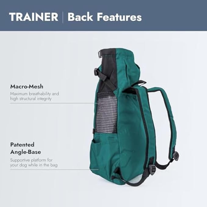K9 Sport Sack Trainer - Small, Harbor Blue - Ideal for Dogs with 13-16” Back Length - Backpack-Style Training Carrier - Meant for Quick, Non-Strenuous Activities