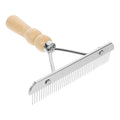iplusmile Horse Hair Comb with Wooden Handle Ergonomic Non-Slip Pet Grooming Brush for Horses and Dogs Shedding Fur Removal Durable Cleaning Accessory 6.29 Inch