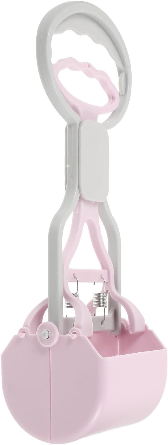 Heavy Duty Portable Poop Picker with Long Handle, Foldable Pet Waste Grabber for Walking and Outdoor Use, Lavender Color Cleaning Tool for Puppies and Adult Dogs
