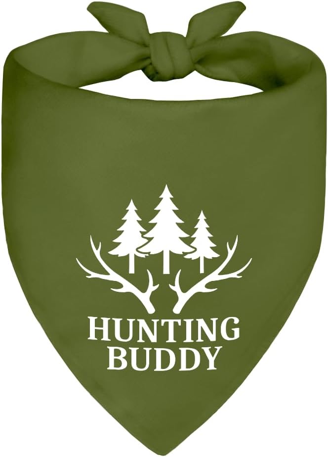 Funny Outdoor Dog Bandana, Puppy Scarf Photo Prop for Outdoor Adventure Hiking Camping Mountain, Gifts for Ranger (Antler)