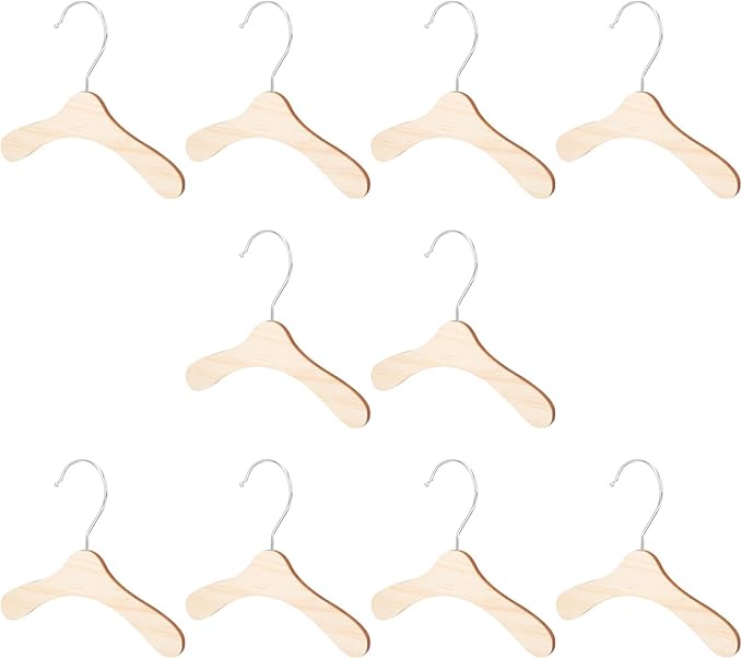 Replaceable Wooden Pet Clothes Hangers 8.66 Inch Small Dog and Cat Hangers Wear-Resistant Household Closet Storage Professional Pet Accessories