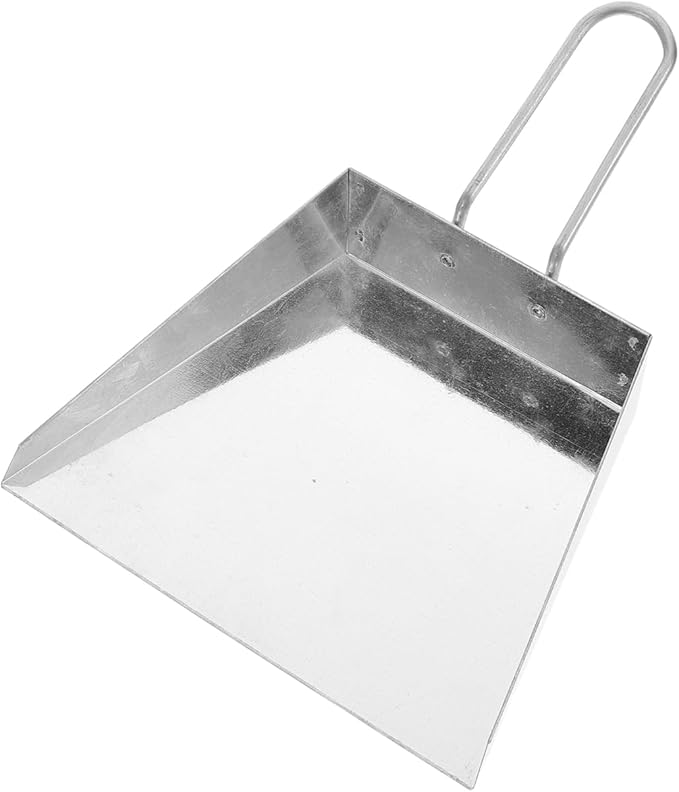 Amosfun Stainless Steel Handheld Dustpan Heavy Duty Mini Dust Pan for Kitchen Table Pet Waste Outdoor Cleanup Tool 5.5X4.3 Inches
