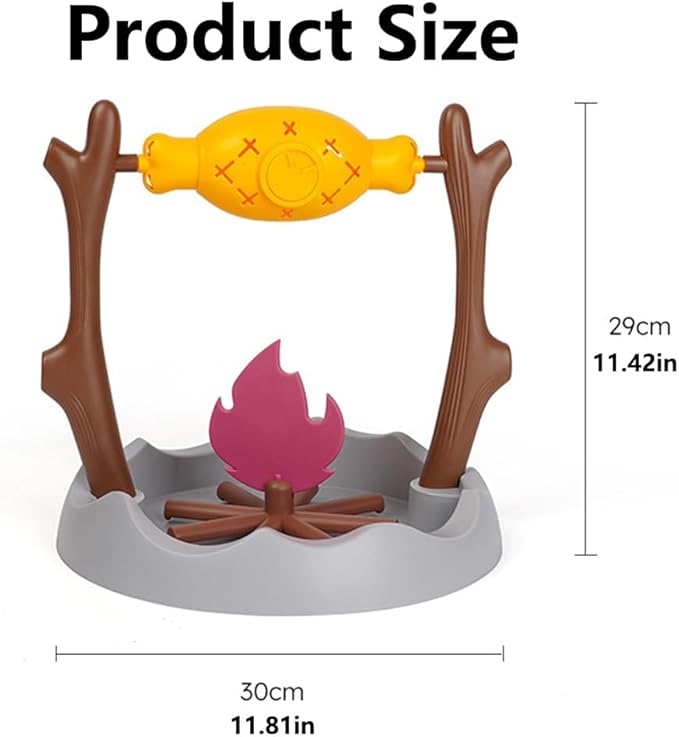 Cat BBQ Toy,11" High Cats Treat-Dispensing Slow Feeder,Pets Dry Food Dispenser,Cats Slow Feeding Snack Bowl, Grilled Fish Spinning Toy, Food Puzzle Cat Toy