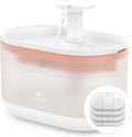 PETLIBRO 2.1L Automatic Cat Water Fountain, Ultra-Quiet Indoor Pet Water Dispenser with Dual Flow Modes, Visible Water Window & Multi-Layer Filter System, BPA-Free, Orange