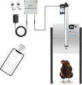 JVR Automatic Chicken Coop Smart Door Compatible with Alexa, Google Assistant, Home Assistant, Tuya - WiFi Electric Opener, Auto Sunrise/Sunset Dusk to Dawn Doors, Anti-Pinch Auto Reopen & Stop