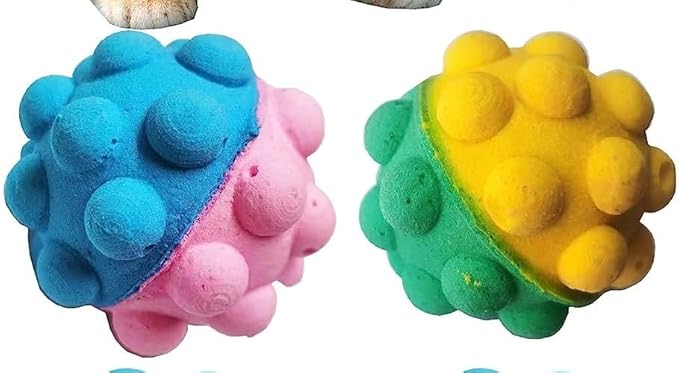 Cat Golf Balls for Indoor Kitten Toys - Interactive Sponge Foam Soccer Balls (Protrusion)