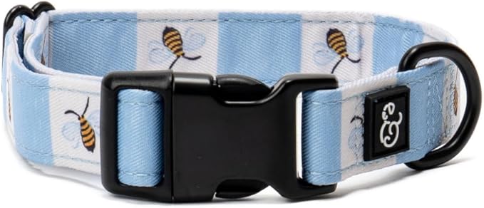 Lucy & Co. Bumbling Around Dog Collar, Adjustable Durable Dog Collar with Cute Print, Small
