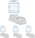 Amazon Basics Gravity Pet Water Dispenser for Cat,Dog,1 Gallon Capacity,Small,Gray,(Pack of 4)