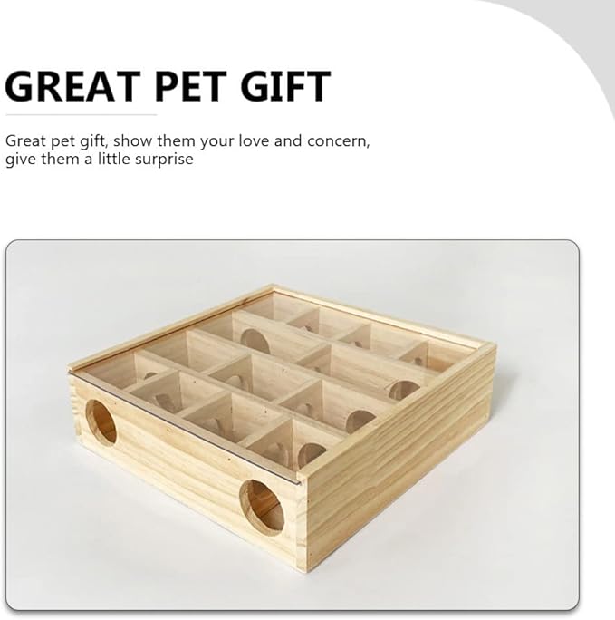 balacoo Hamster Toy Hamster Accessory Multi-Grid Mouse Maze Household Mouse Maze Chinchilla Maze Multi-Grid Maze Toy Pet Accessory Household Hamster Maze Hamster Maze Toy Wooden Mouse Maze
