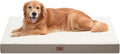 Orthopedic Dog Bed for Extra Large Dogs, XL Waterproof Comfort Pet Bed for Large Sized Dog, Egg Crate Foam Pet Bed with Removable Washable Cover, Khaki White