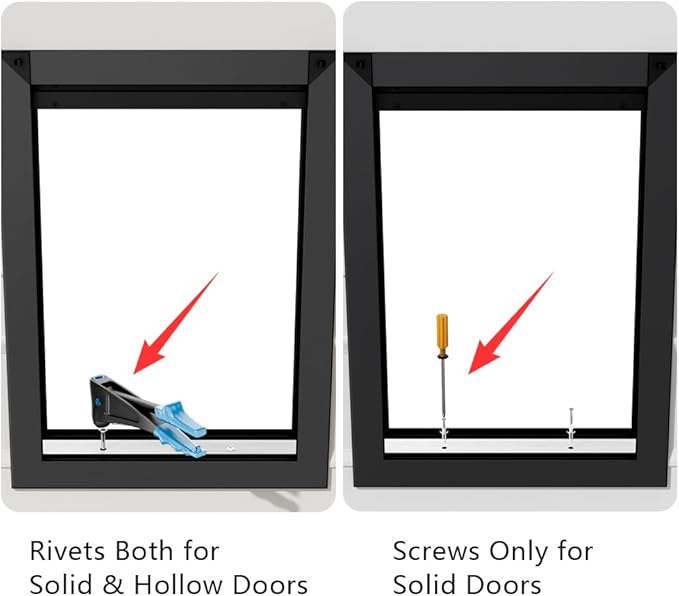 [MAVRICPOWER] Aluminum Extra Large Dog Door with 2 Sliding Lock Panels, XL Doggy Door for Door with Adjustable Tunnel, Never Rust Pet Door for Dogs Up to 220 lbs