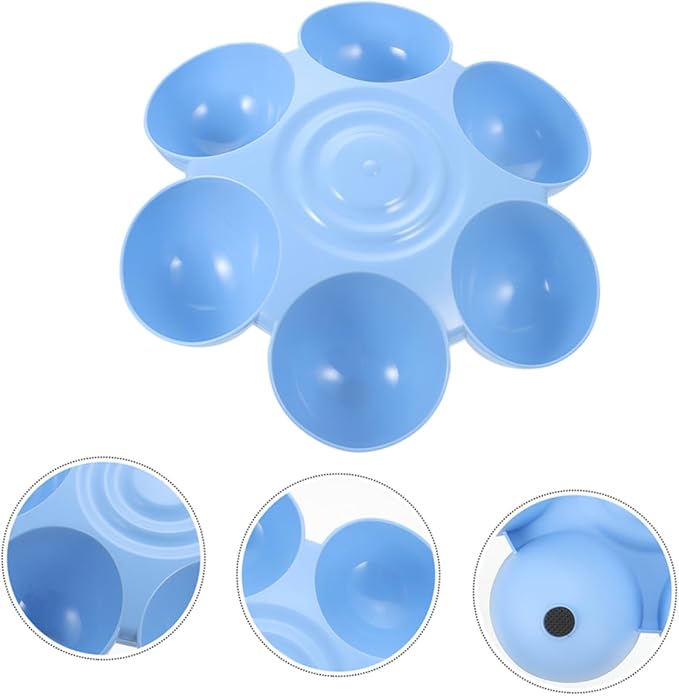 Toyvian Multi-Grid Floral Pet Feeding Bowl for Cats and Dogs Versatile Food and Water Container for Kittens Sturdy Design Decorative Flower Shape for Home and Pet Stores