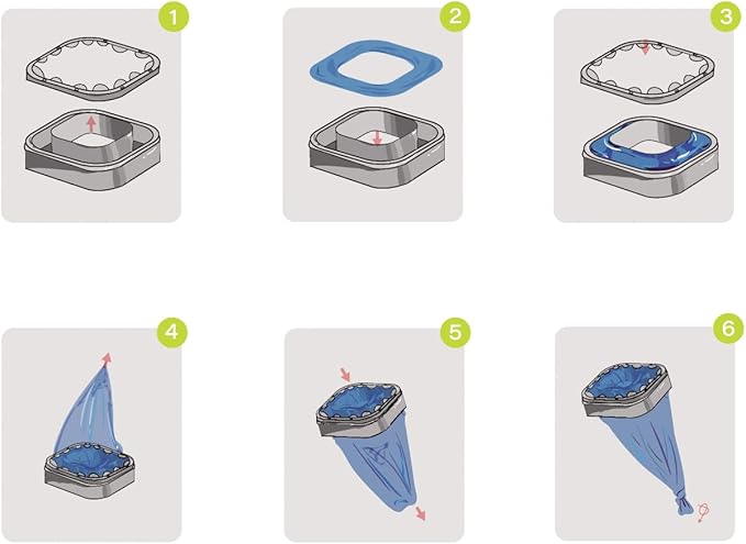 9 Pack Cat Litter Refills Bags Compatible with Your Genie Standard, Plus,and XL+ Litter Disposal Refill Cartridge