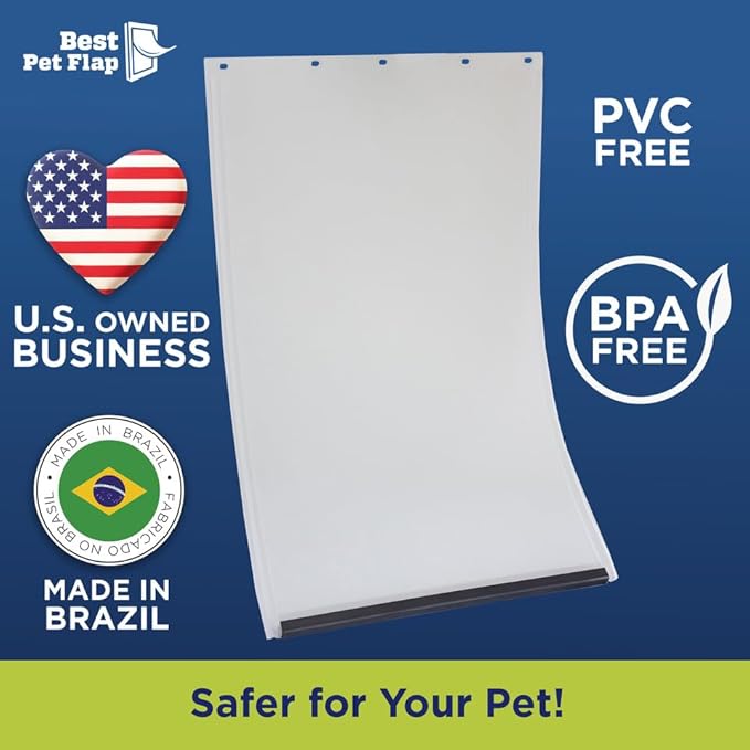 Large Replacement Dog Door Non PVC Flap Fits PetSafe PAC11-11039 - Measures 10 1/8" x 16 7/8" Longer Lasting, Most Energy Efficient, Less Shrinkage, BPA Free (Pack of 2)