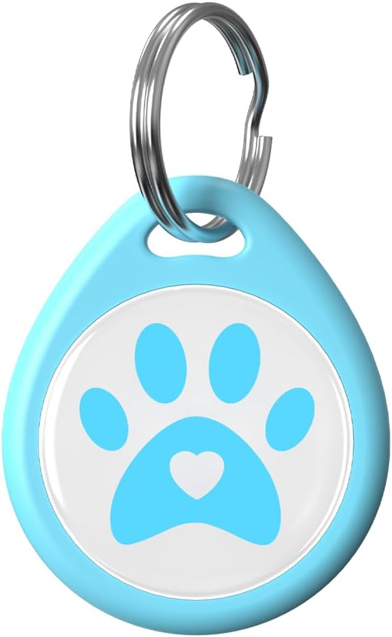 2-Pack -Smart QR Code Pet ID Tag for Dogs - Instant GPS Location Alert via Email, No App/Subscription Required, Waterproof Anti-Lost Personalized Dog Collar Accessories (Blue&Pink, for Dog - 1.2")