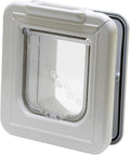 Cat Mate Elite Microchip Cat Flap with Digital Timer & LCD Display (355) - for Small to Average Sized Cats, Easy Installation in UPVC Doors, Glass, and Wood, White