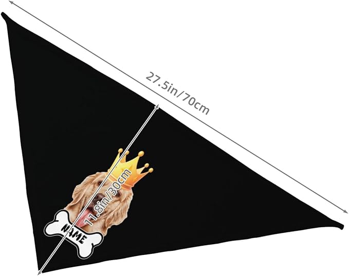 Custom Dog Bandana for Cat Dog Pet Add Your Design Personalized Neckwear Bandanas with Your Text Logo Image Customized Pet Scarf Funny Gifts Style 03