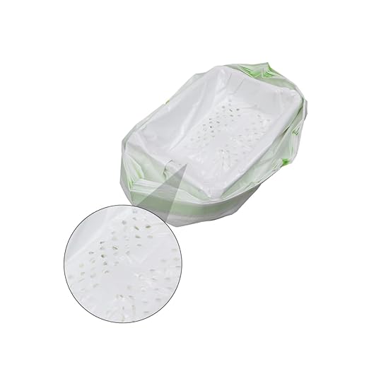 7pcs Cat Litter Filtering Bags Practical Pet Waste -up Pouches Automatic Closure for Easy Use for Litter Management White