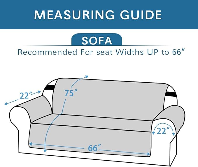 H.VERSAILTEX Reversible Sofa Slipcover Furniture Protector Water Resistant 2 Inch Wide Elastic Strap Sofa Cover Couch Covers Pet Kid Fit Seat Width Up to 66" (Sofa: 75" x 110", Christmas Green/Beige)