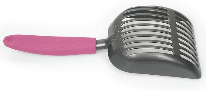 Cat Litter Scoop, Kitty Metal Scooper, Aluminum Alloy Sifter, Kitten Pooper Lifter, Deep Shovel, Long Handle, Poop Sifting, Durable, Heavy Duty, for Litter Box
