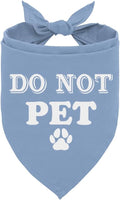 Do Not Pet Dog Bandana, Baby Blue Dog Bandana, Funny Cute Dog Bandana, Pet Dog Triangle Scarf, Pet Dog Scarf Accessories, Gift for Dog Lover, Dog Bandana for Small Medium Large Dogs (E60)