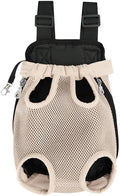 Pet Carrier Backpack - Adjustable Pet Front Cat Dog Carrier Backpack Travel Bag,Legs Out,Easy-Fit for Traveling Hiking Camping for Small Medium Dogs Cats Puppies. (Apricot, Small)