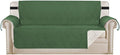 H.VERSAILTEX Reversible Sofa Slipcover Furniture Protector Water Resistant 2 Inch Wide Elastic Strap Sofa Cover Couch Covers Pet Kid Fit Seat Width Up to 66" (Sofa: 75" x 110", Christmas Green/Beige)