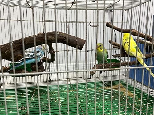 Bird perches Bird Perch Stand Perches for Cages Natural Bird Perch（4-Piece Set） (1)