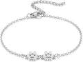 MeMeDIY Personalized Paw Print Bracelet for Women Engraved 1-5 Names Dog Cat Pet Paw Bracelet Adjustable Chain Dog Jewelry Memorial Gifts for Pet Lovers