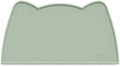 OHMO - Cat Food Mat, Silicone Pet Feeding Mat for Floor Non-Skid Waterproof Dog Water Bowl Tray, Easy to Clean Pet Placemat (Sage Green, 20 * 12'')