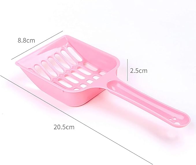 Pink Cat Litter Scoop,Tray with Handle Compact Solid Color Cat Litter Sifter Coffee One Size