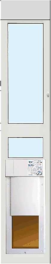 Power Pet WiFi Automatic Sliding Glass Patio Pet Door by High Tech Pet - Pet Operated Dog Door for Cats and Dogs up to 30 lbs. Heavy-Duty Aluminum Frame (75" - 80 1/4"), Safe, Air Tight, Easy Install