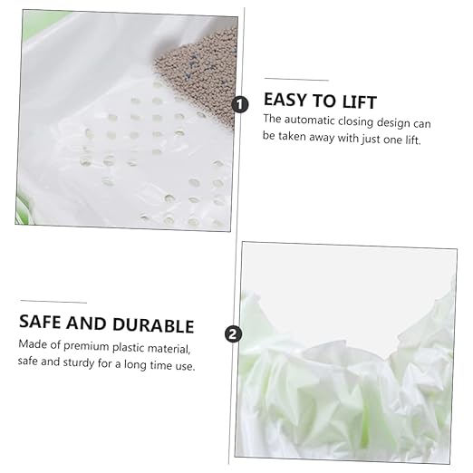 7pcs Cat Litter Filter Pouches and Waste Disposal Bags for Litter Cleanup Design White Color Thick