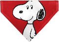 Peanuts Pet Bandana Snoopy Smiling Face Pose Red Slip On Collar Bandana Only