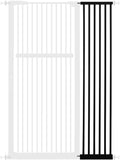 Lumizone Extra Tall Pet Gate 55.12" High Pressure Mounted 12.60" Wide Extension kit 1.37" Gap (Black, 55.12" H x 12.60" W, Extension)