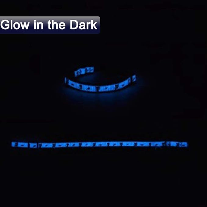 2 Pack Glow in The Dark Cat Collar with Bell Breakaway Safety Cat Puppy Collars with Pendant Orange and Blue